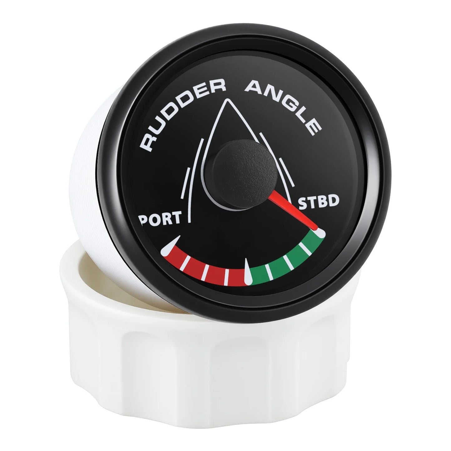 52MM Rudder Angle Indicator with 8 colors backlight Waterproof Rudder Position Gauge with Sensor 0-190ohm for Boat Yacht Marine