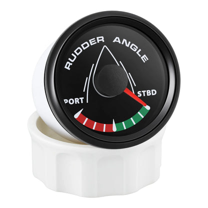 52MM Rudder Angle Indicator with 8 colors backlight Waterproof Rudder Position Gauge with Sensor 0-190ohm for Boat Yacht Marine