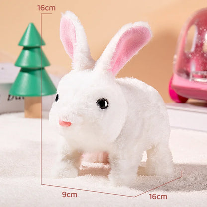 Electronic Rabbit Children Plush Walking Pets Have Sound Moving Dancing Animal Interactive Toy Education 3 Years Brithday Gifts