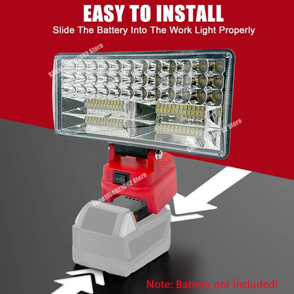 Power Tool Parts 8 Inch Work Lights Lamp Spotlight for Milwaukee for M18 for Dewalt DCB200 18V 20V Li-ion Battery USB Power Bank