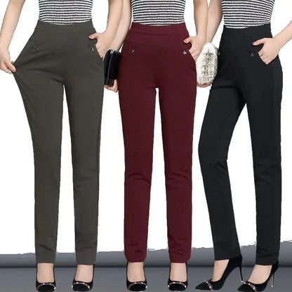 Women's High Waist Elastic Cargo Fit Pants, Lady Pencil Pants, Streetwear, Y2K Clothing, Traf Official Store Sets, Autumn Clothe