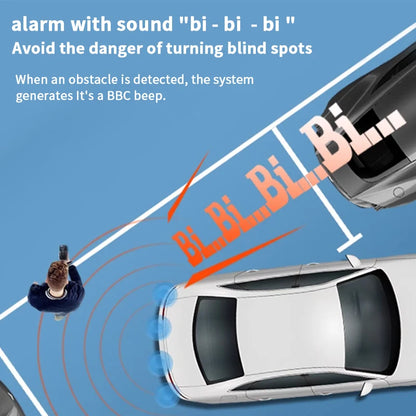 Rearview Mirror Reverse Radar 4 Probes Anti-dazzling Original Fit Parking Monitor Detector Auto Safety Auxiliary System