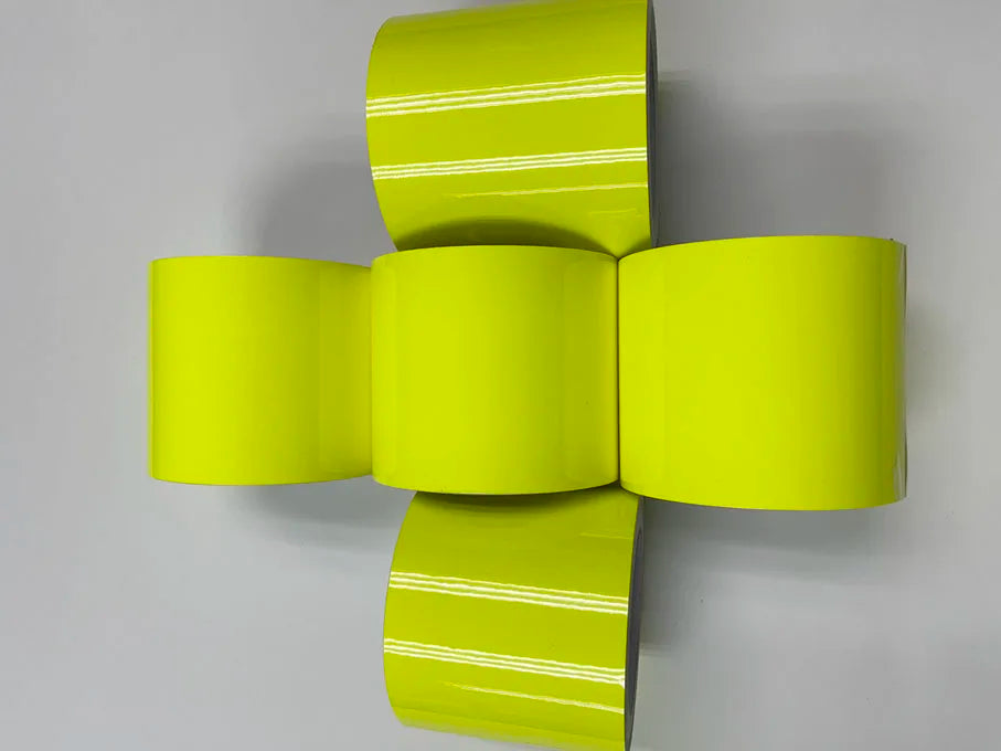 10cm*1/2/3/4/5/6/8M Premium Glossy fluorescent yellow Vinyl Wrap Film Sheet Air Release Self-adhesive Sticker Decal