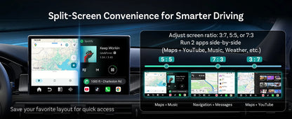 OTTOCAST P3 Pro Android Car Box Smart Car System for Car with AI Voice Assistant Cloud SIM 4G Dual Screen Fast Wireless Connecti