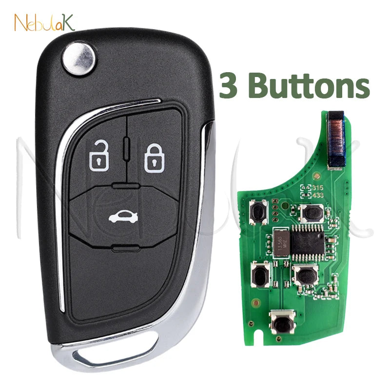 NOT Smart Modified Folding Key For Chevrolet Camaro Impala Malibu Sonic Volt Spark Equinox Cruze Epica Lova ID46 Chip 315/433Mhz