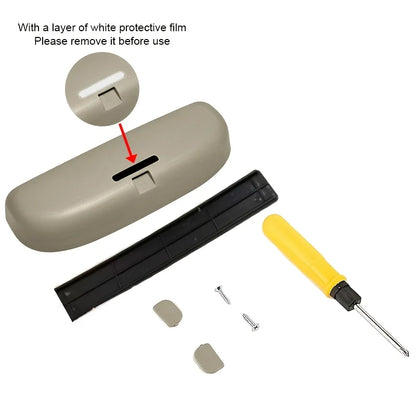 Car-Mounted Glasses Case, Original Car Model Without Handle, Modified for Universal Multifunctional In-Car Storage, Non-Damaging Installation, Car Glasses Case