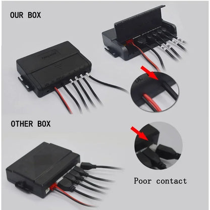 Parking Sensor Kit  Flat 16.5mmParktronic Reversing Backup Radar Recoil Auto Detector  Assistance Voice Buzzer Automobile Car