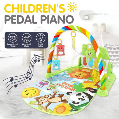2026 Toddler Music Mat Pedal Piano Toy Baby 0-24 Year Old Kid Ear Kid Activity Gym Play Mat Crawl Game Baby Gift Infant Exercise