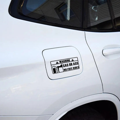 15*7CM Car Interior Personality Stickers GAS GRASS or ASS Unmanned Free Ride Car Windows Vinyl Stickers Waterproof Custom