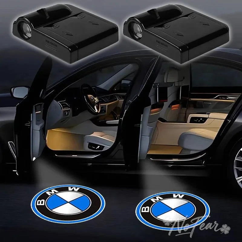 Car Wireless Door Welcome Light Projector Lamp Decor For BMW M 1 2 3 4 5 7 Series X1 X3 X4 X5 X6 X7 F10 F30 E46 E60 stickers