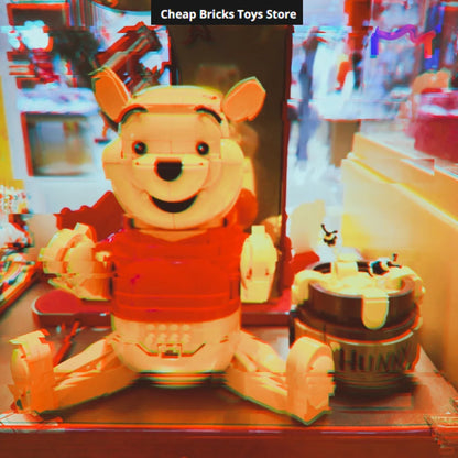 Compatible 1399pcs Model Birthday Movie Bear Bricks Building Blocks 100 YEARS Nostalgic Cartoon Classic Home Decor Adults Gifts