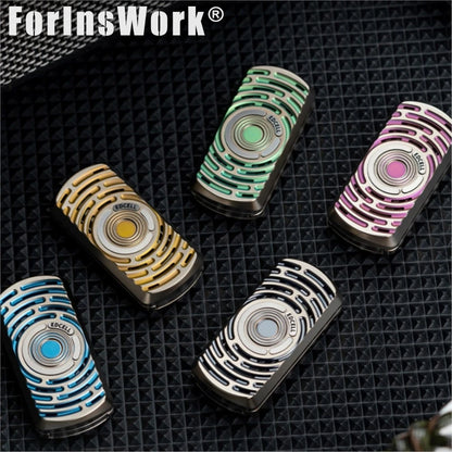 DJG & EDCELL Dexjelly Tuning Fork Poker Push Slider Anodic Oxidation Of Titanium Slider Fidget Stress Toys