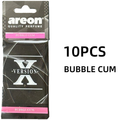 areon 5/20pcs BUBBLE CUM Scent Car Air Freshener, Natural Tea-Scented Paper, Car-Mounted Hanging Type, Car Interior Accessories
