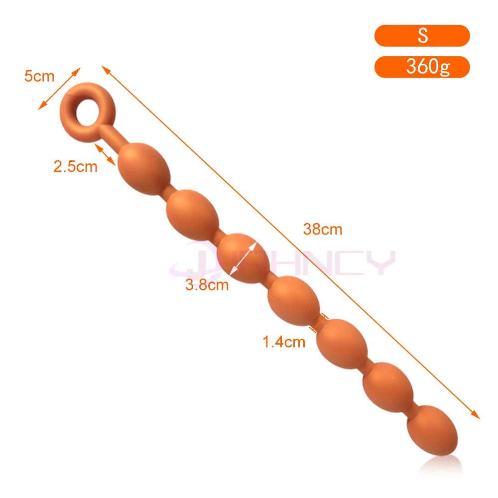 Huge Anal Plug 9cm Anal Beads 100% Liquid Silicone Soft Anal Balls Big Buttplug Prostate Massager Adult Sex Toys For Men