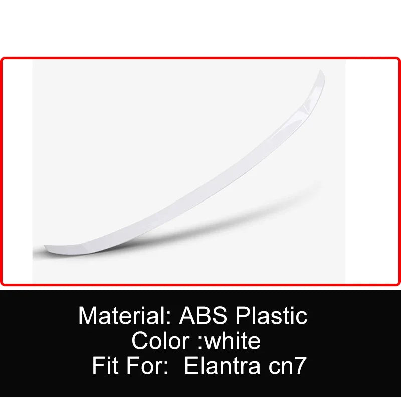 Rear Trunk Wing Spoiler Tail Fin for Hyundai Elantra CN7 2021 2022 Body Kit Tail Wings Fixed Wind Spoiler Cars Accessories