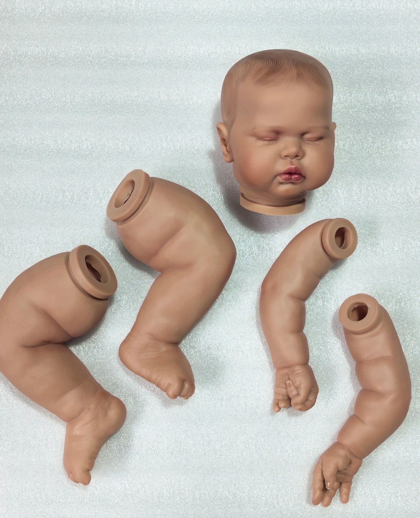 NPK 24inch Pickle Paint Doll Dark Skin Kit Already Painted Doll Parts Lifelike Reborn Baby DIY Toys