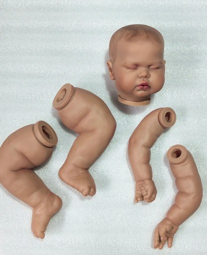 NPK 24inch Pickle Paint Doll Dark Skin Kit Already Painted Doll Parts Lifelike Reborn Baby DIY Toys