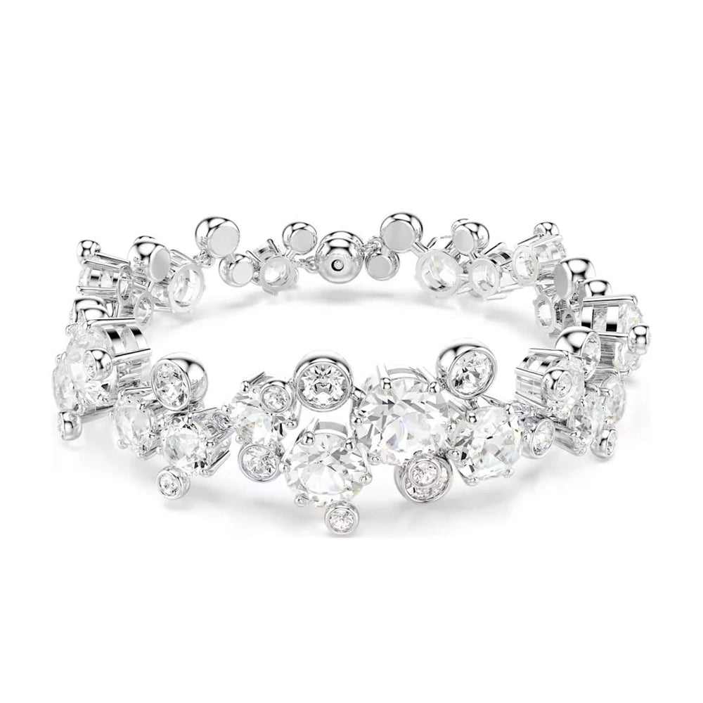 New shoe imitation pearl colored mixed cut crystal inlaid teddy bear pendant exquisite romantic bracelet
