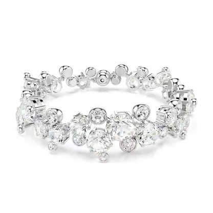 New shoe imitation pearl colored mixed cut crystal inlaid teddy bear pendant exquisite romantic bracelet