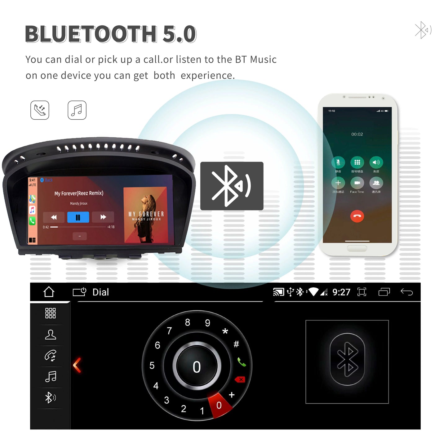 Wireless Apple CarPlay Android 15 Auto Car Multimedia For BMW 5 3 Series E60 E61 E62 E63 E90 E91 E92 E93 CCC CIC Radio GPS 4G