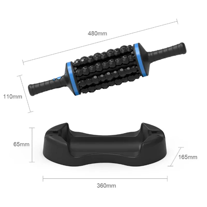 Cordless Roller Body Massage 360 Rolling Percussive Relief Muscle Relax Stress Massager Rechargeable Vibrators Fitness Shaping