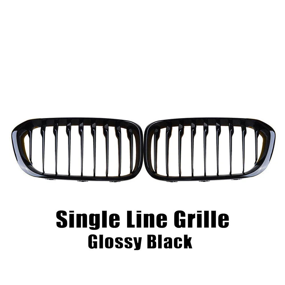 XVIP Front Bumper Kidney Grille Racing Grills For BMW 1 Series F20 F21 2015-2019 Replacement Double Slat Gloss Black Grilles