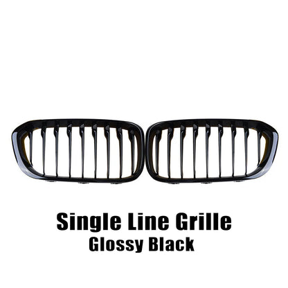 XVIP Front Bumper Kidney Grille Racing Grills For BMW 1 Series F20 F21 2015-2019 Replacement Double Slat Gloss Black Grilles