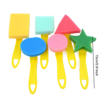 Children Drawing Sponge Brush Toys Art Craft Halloween Drawing Graffiti Tools Teaching Incentive Supplies Roller Seal Stamp TMZ