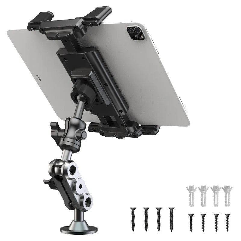 Heavy Duty Tablet Holder Wear Resist 2-Stage Phone Stand 360 Degree Rotable Car Dashboard Phone Mount for Car Bike Boats Trucks
