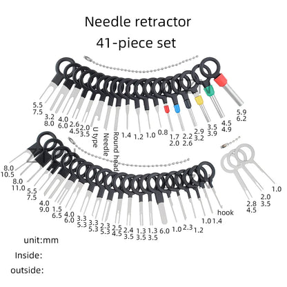 Car Terminal Removal Tool Kit - Wiring Harness Connector Pin Extractor Set with Storage Case for Automotive Electrical Repair