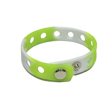 1/12/50/100PCS 21cm Silicone Flexible Holes Fit Shoe Charms Wrist Band Bracelet Sports Casual Bangle For Watches Decorations