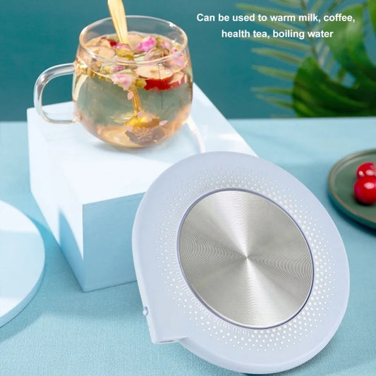 Coffee Mug Desk Warmer 55°C Constant Temperature Electric Cup Wamer Portable USB Fast Heating Coffee Warmer Blue