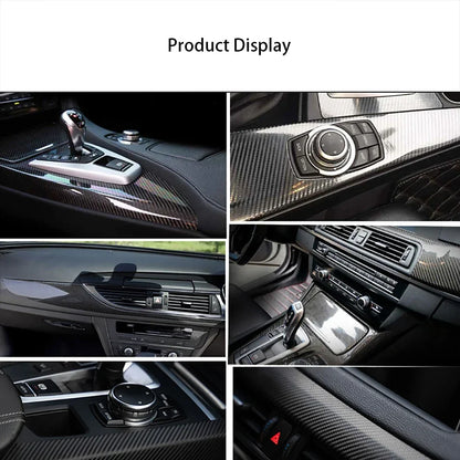 Car Stickers Black Carbon Fiber Vinyl Wrap Film 150*50cm Gloss Carbon Fiber Motorcycle Wrap Waterproof Film for Cars Accessories