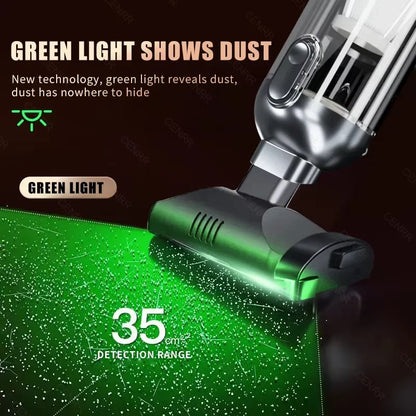 CENRR 998000PA Car Vacuum Cleaner Portable Powerful HandHeld Car Cleaner Dust Display Lamp Strong Suction Air Gun