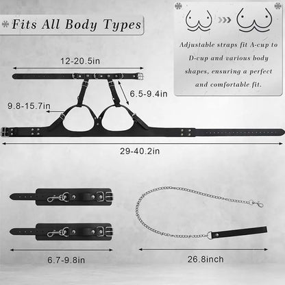 BDSM Pussy Handcuffs Sex Toys Games for Couples Slave Harness Cuffs Bondage Straps Erotic Obedience Turn Female Sex Kits 18+