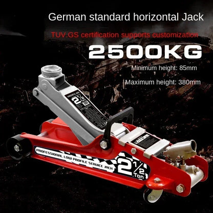 2 Ton Portable Hydraulic Horizontal Jack, Heavy-Duty Steel Floor Jack with Low Profile & Quick Lift for Car SUV Sedan Tire Chang