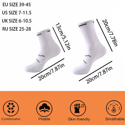 4 Pairs Pro Performance Sport Socks – Breathable, Cushioned, Anti-Slip for Running & Training