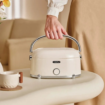 Constant Temperature Electric Lunch Box Outdoor Water-free Keep Warm Bento Box 1.2L 304 Stainless Steel Rapid Heating Food Heate