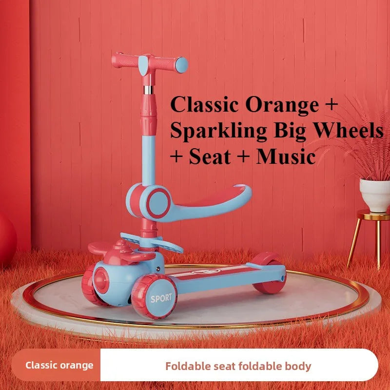 5-in-1 Toy Scooter for Boys and Girls–Children’s Scooter, Ideal for Developing Children’s Balance