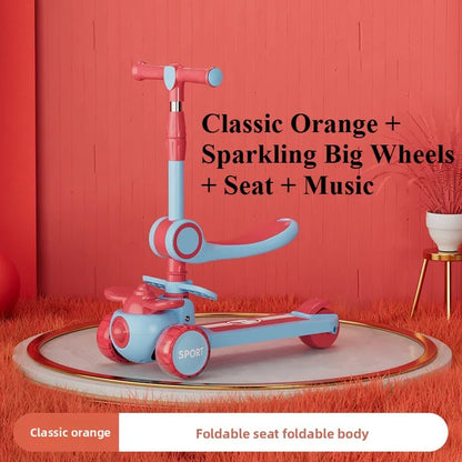 5-in-1 Toy Scooter for Boys and Girls–Children’s Scooter, Ideal for Developing Children’s Balance