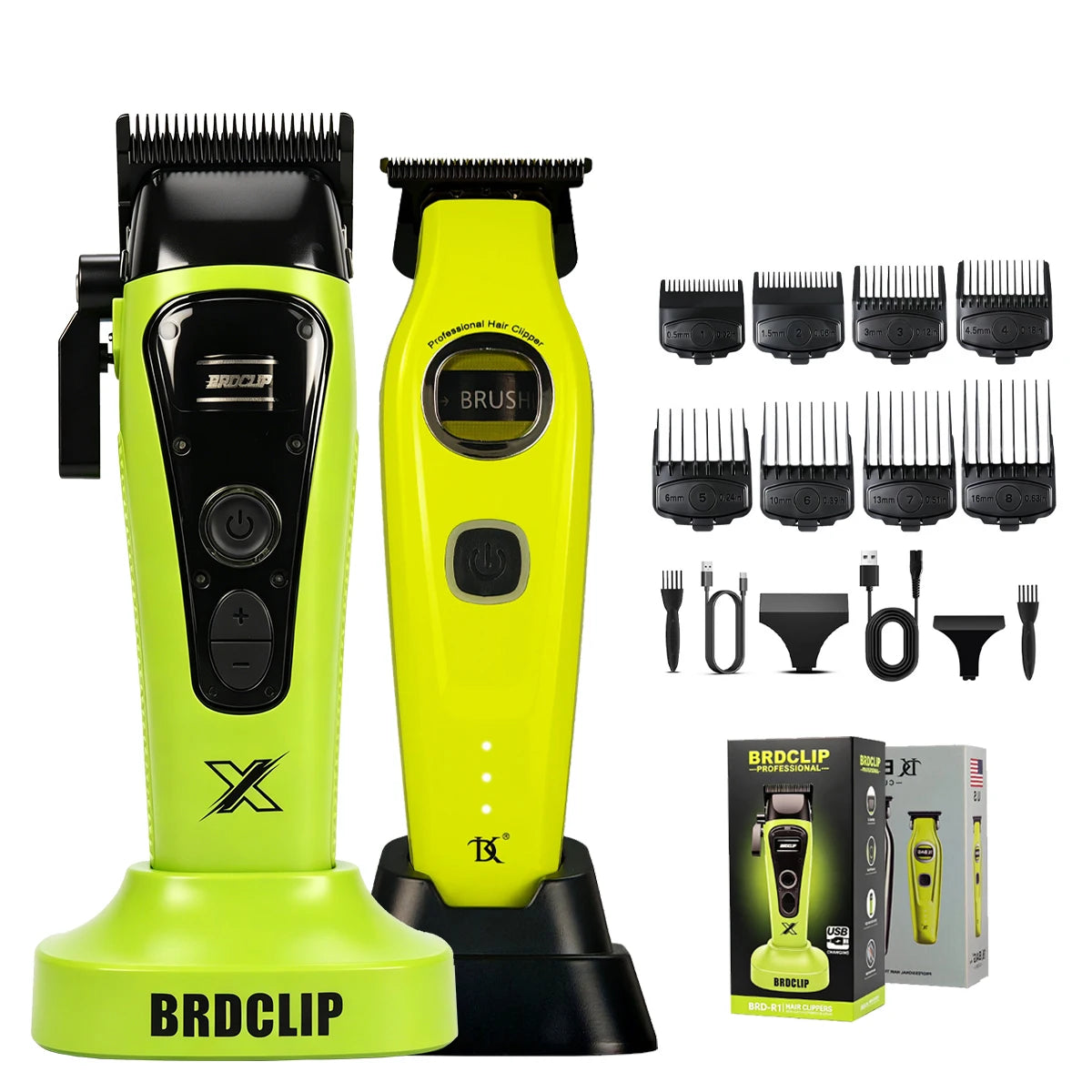 BRDCLIP Professional Magnetic Cover Hair Clipper 3-speed External Rotor Brushless Motor DK Trimmer Barber Shaver 609 10000RPM