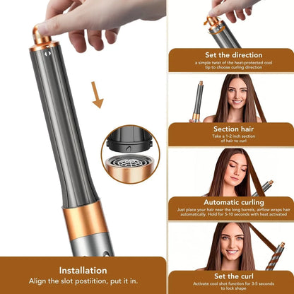 20/30/40mm Conical Long Hair Barrels Attachment Compatible For Dyson Airwrap HS01/05/08 Auto-Curling Iron Curler Voluminous Wave
