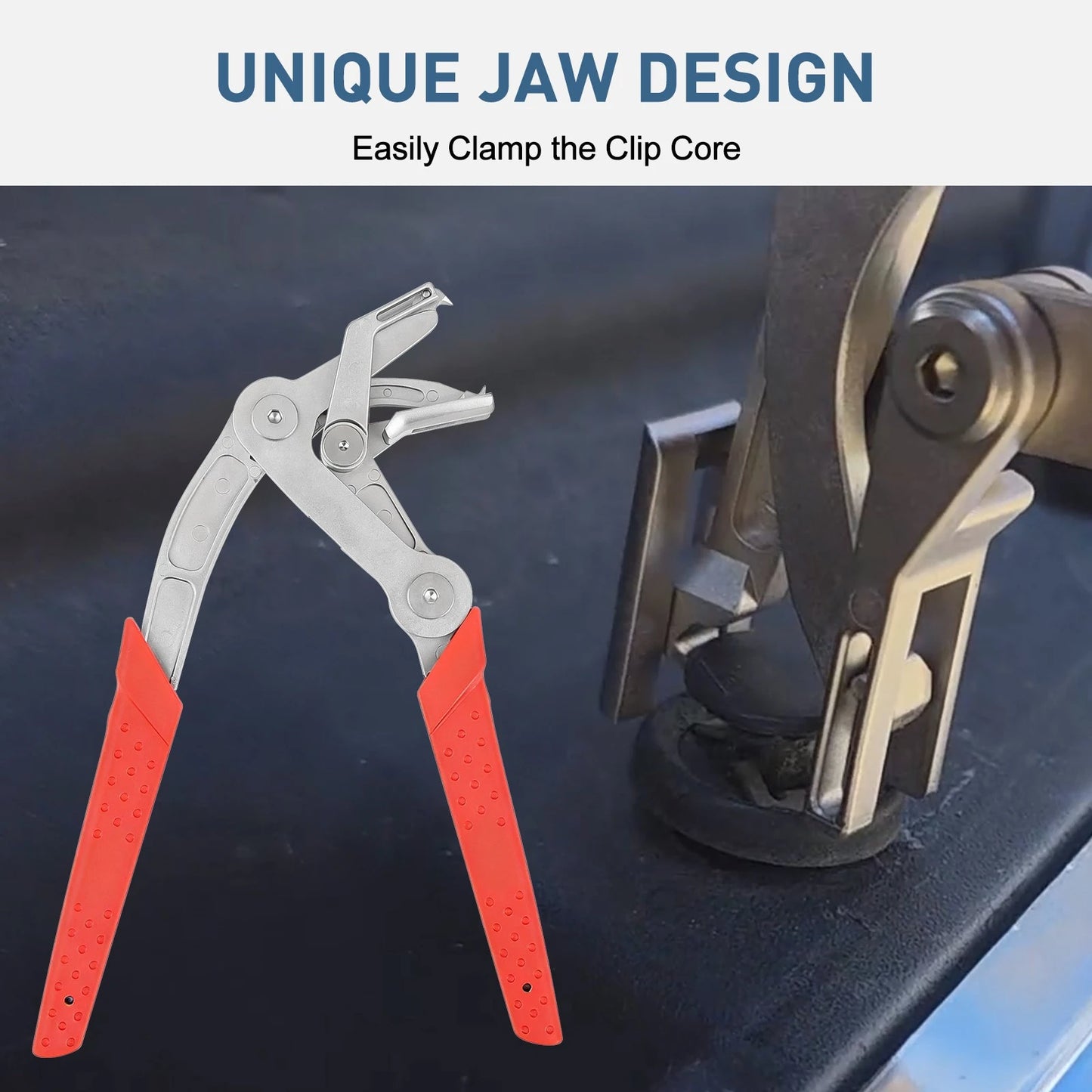 Car Clip Removal Pliers Steel Spring Loaded Fastener Remover Tool for Auto Trim