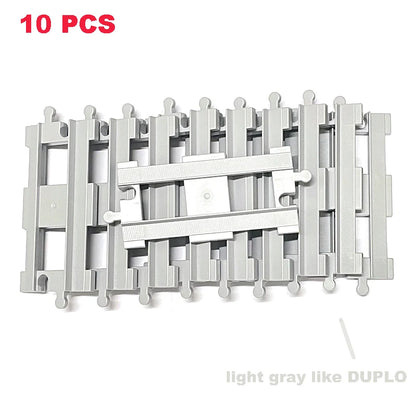 Rail Transport Big Size Building Blocks Creative Track Accessories Assemble Toys For Children Bricks Compatible City Train Set