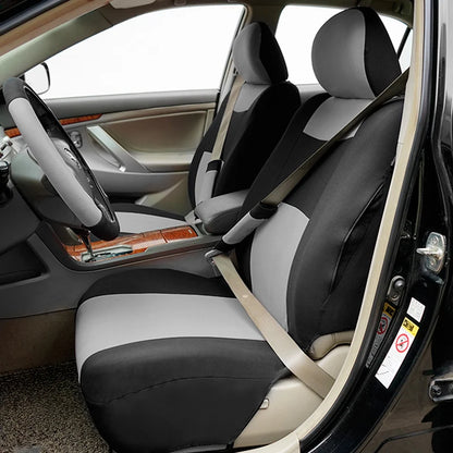 Universal Size Car Seat Covers Set With Steering Wheel Covers 2 Shoulder Protection Rear Seat Can Split Car Accessories Interior