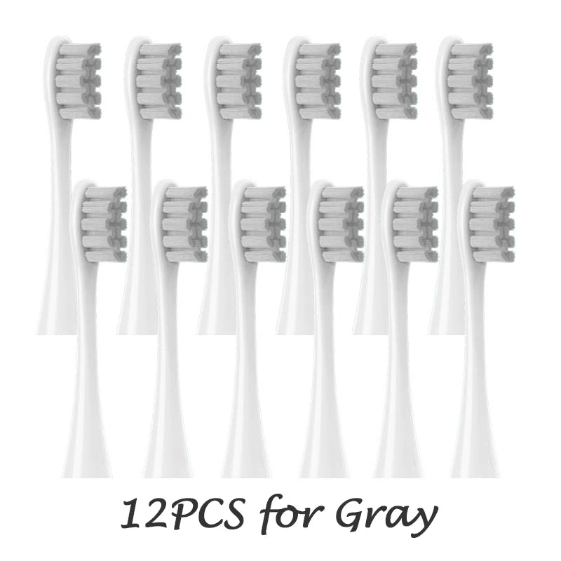 12PCS Vacuum Sealed Packed Replacement Brush Heads for Oclean X PRO/ Z1/ F1/ One/ Air 2 /SE Soft DuPont Deep Cleaning Nozzles
