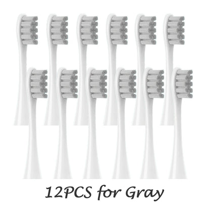 12PCS Vacuum Sealed Packed Replacement Brush Heads for Oclean X PRO/ Z1/ F1/ One/ Air 2 /SE Soft DuPont Deep Cleaning Nozzles