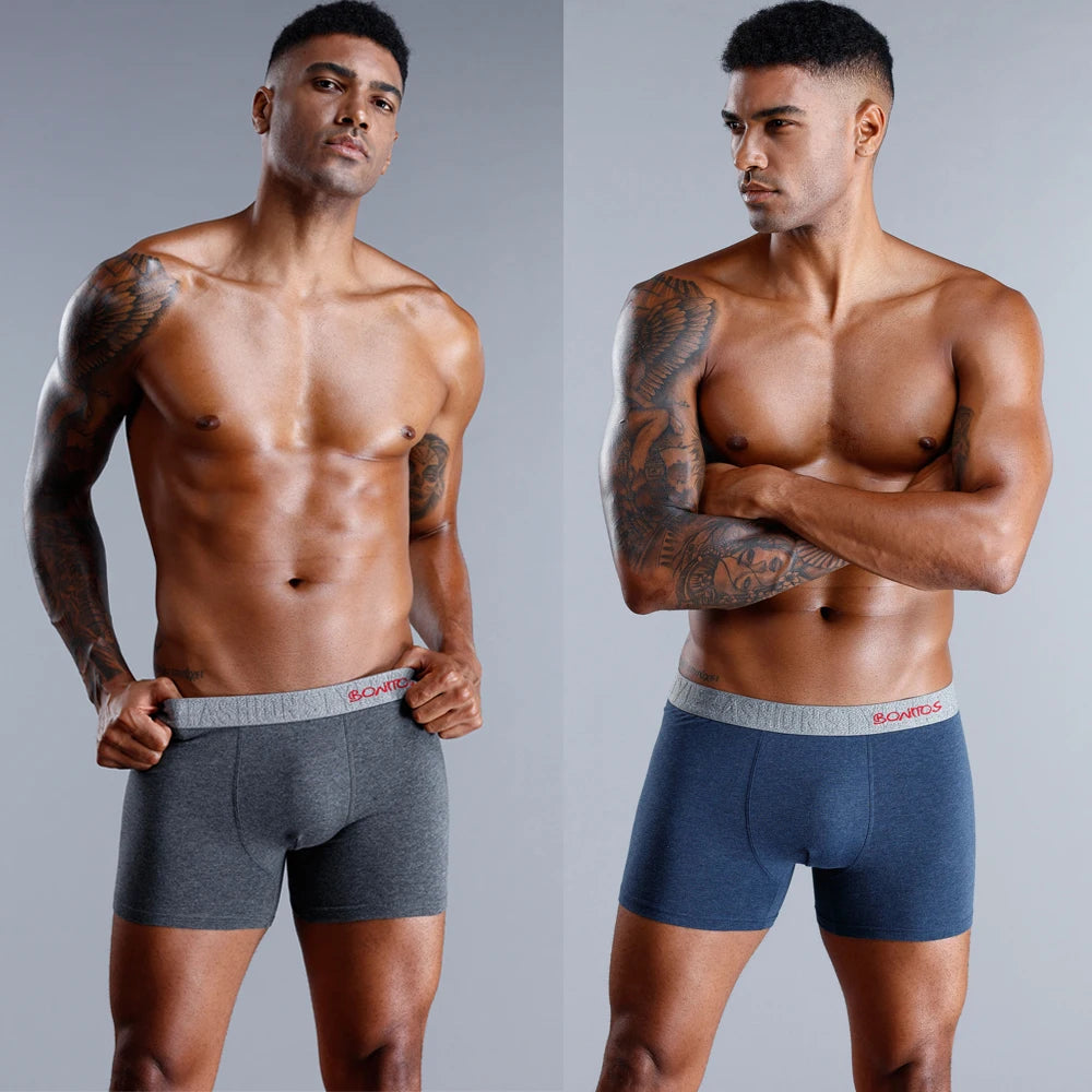 4Pcs Mens Underpants Sexy Boxers Underwear Man Cotton Men's Panties Brand Male Boxer Shorts