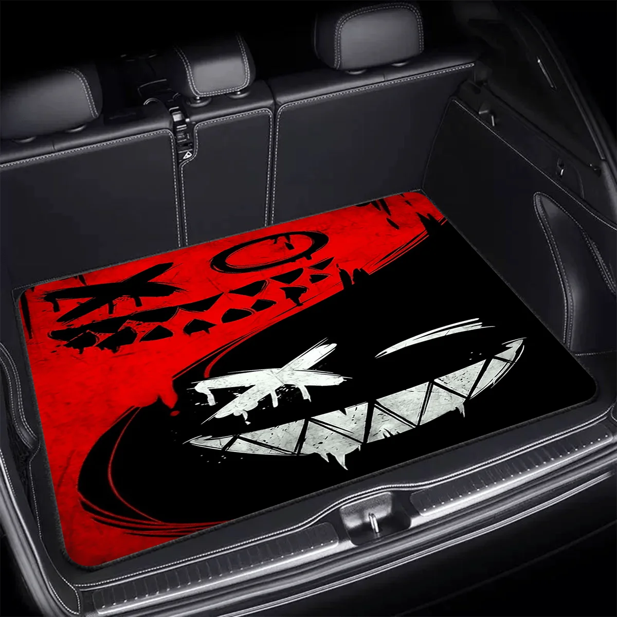 1pc Non-Slip Car Trunk Mat - Heavy-Duty Anti-Slip Rubber Cargo Liner with Smiling Face Design, Fit for SUVs, Sedans, Trucks