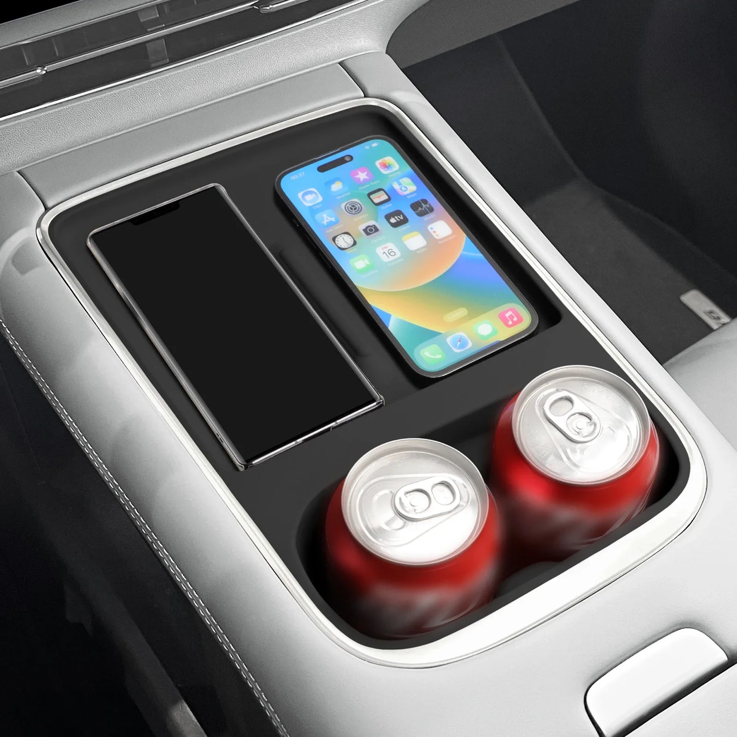 For Xpeng G6 2025 2026 Wireless Charging Pad Silicone Pad Cup Holder One Decoration Automobile Refit Accessory Set